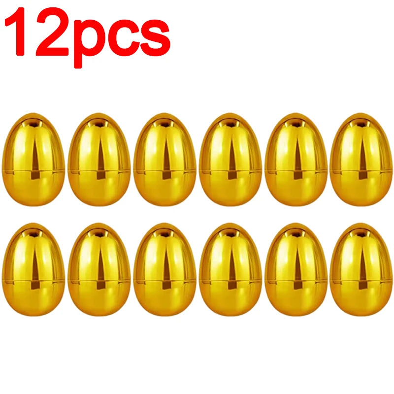24/6PCS Easter Golden Egg Party Yard Game Prizes Supplies