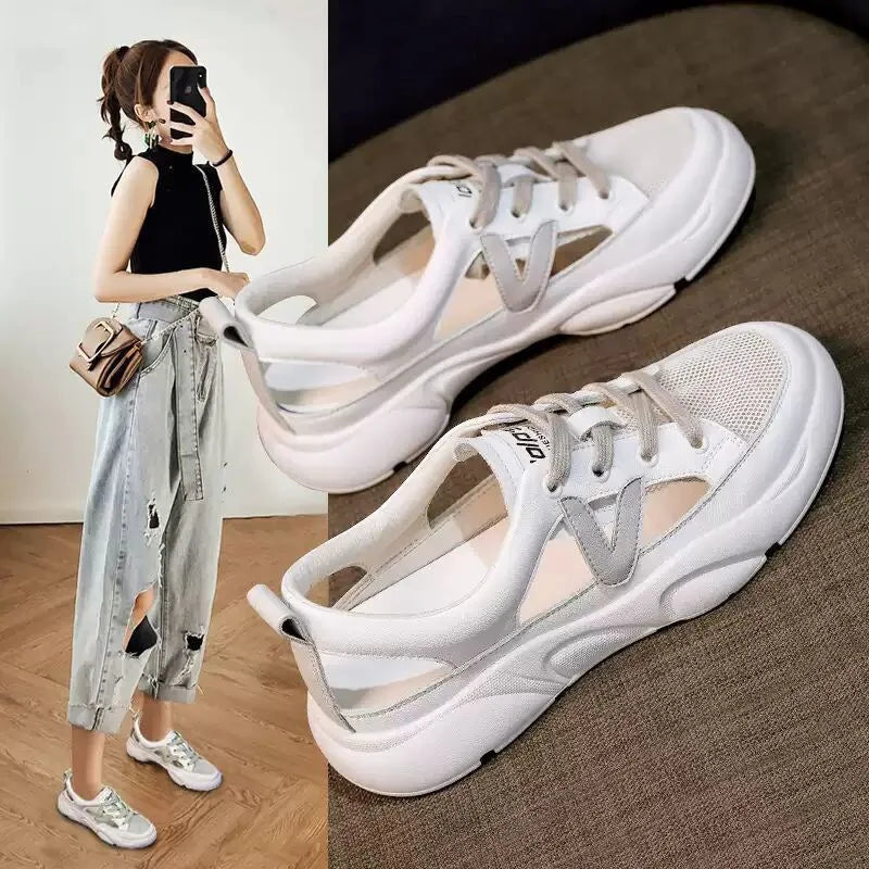 New White Shoes Women's Leisure Pump Platform Sports Sandals