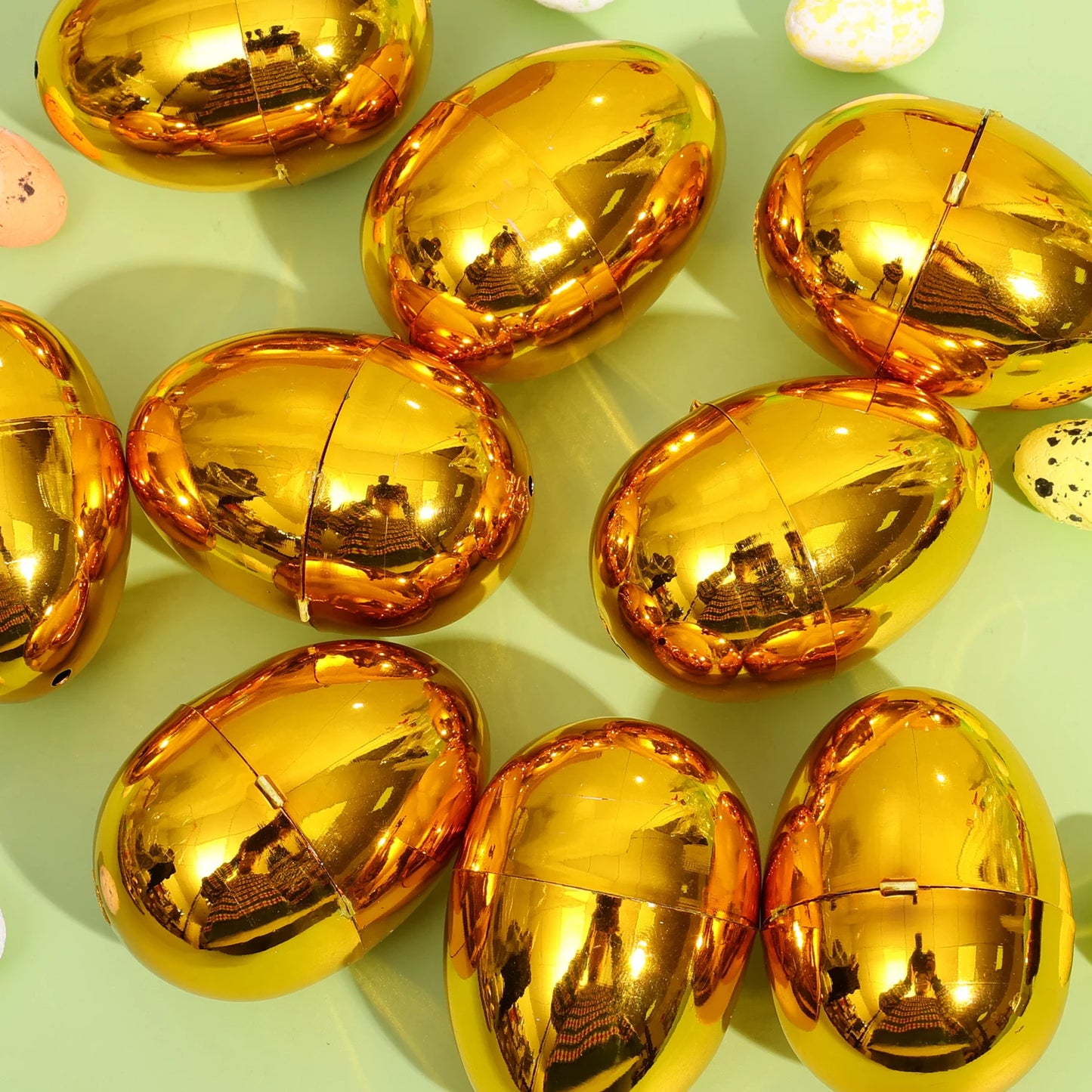 24/6PCS Easter Golden Egg Party Yard Game Prizes Supplies