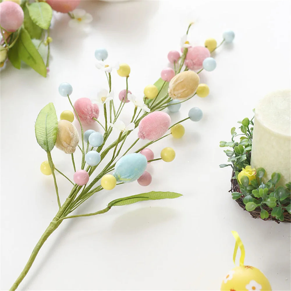 Easter Egg Tree Branch Fake Plant Happy Easter Decor