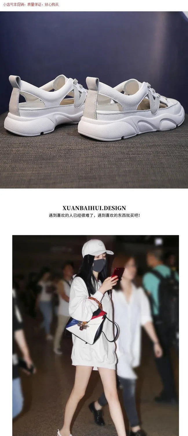 New White Shoes Women's Leisure Pump Platform Sports Sandals