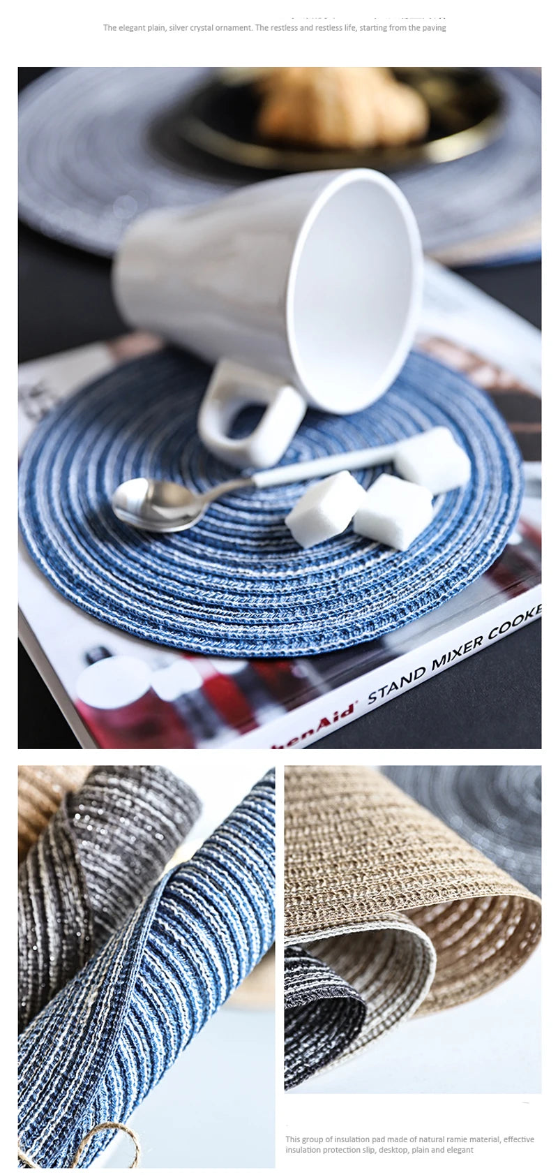 6pcs Round Table Mat
