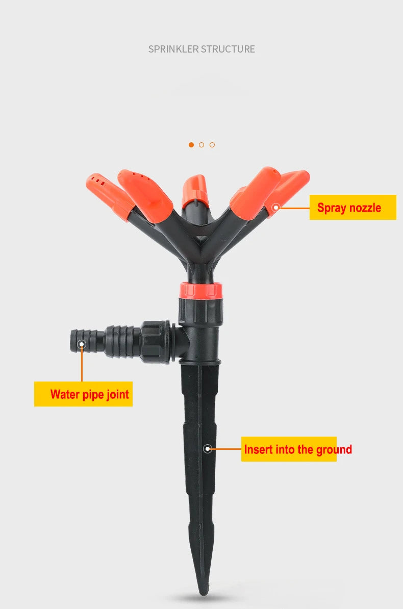360° Rotating Pentagonal Showerhead Automatic Sprinkler