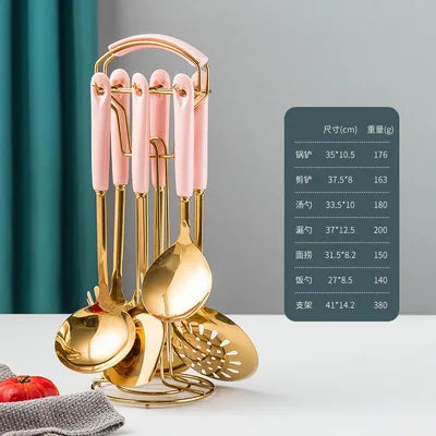 7pcs stainless steel set cooking