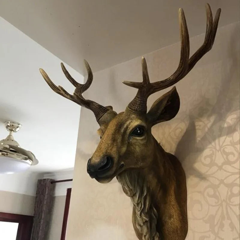 Faux Deer Head 17 inch Faux Animal Head Wall Décor Handmade