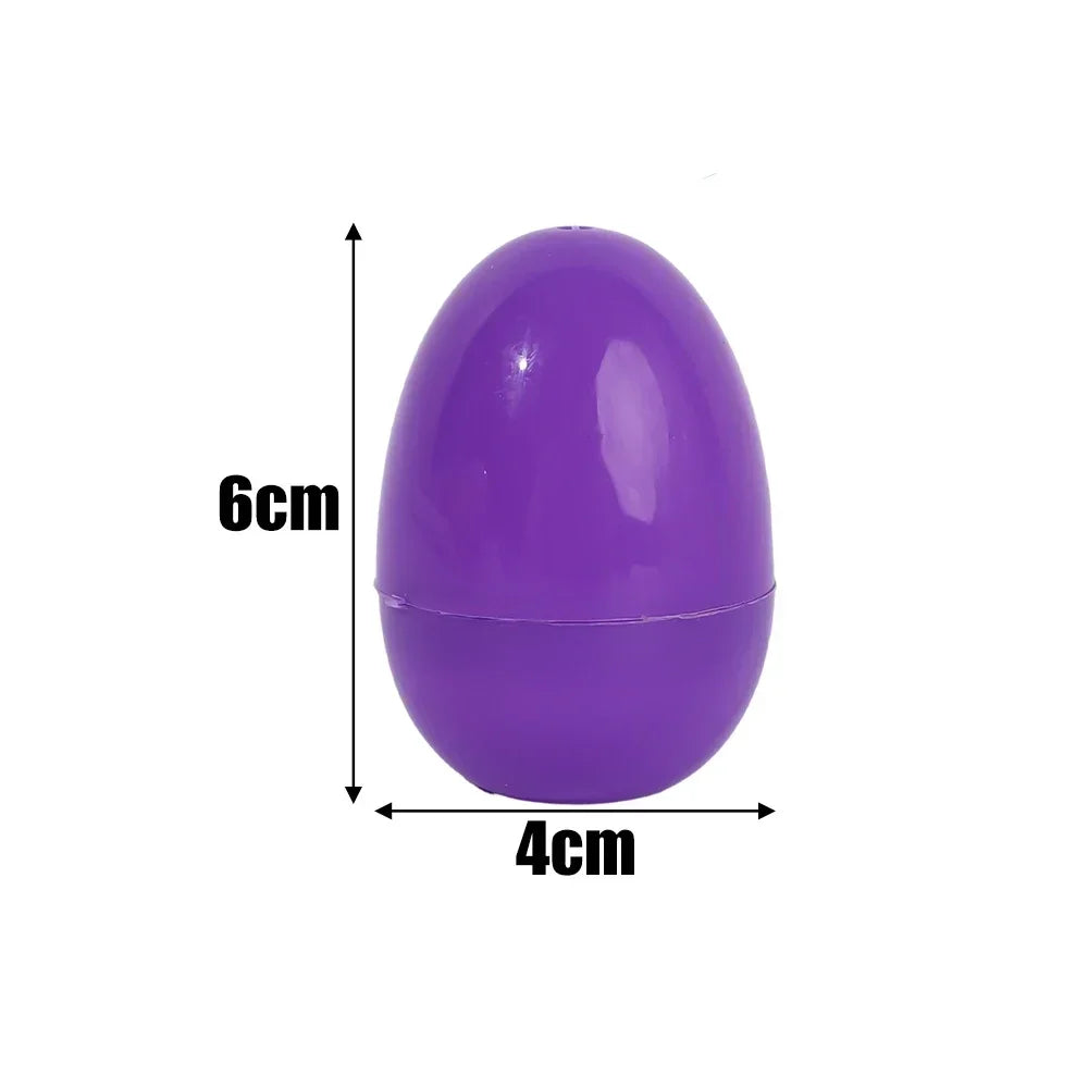 50/10PCS Easter Fillable Eggs Colorful Plastic