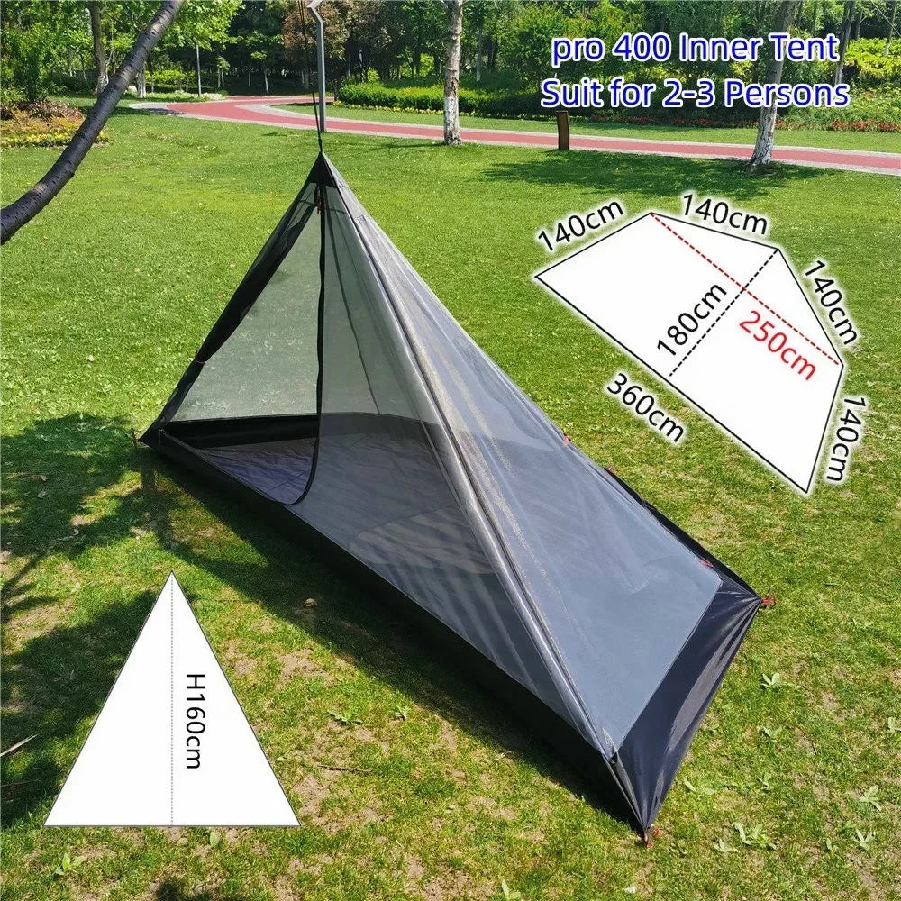 320/400 Pyramid Teepee Mest Tent Ultralight Outdoor Mosquito Net