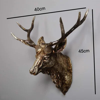 Faux Deer Head 17 inch Faux Animal Head Wall Décor Handmade