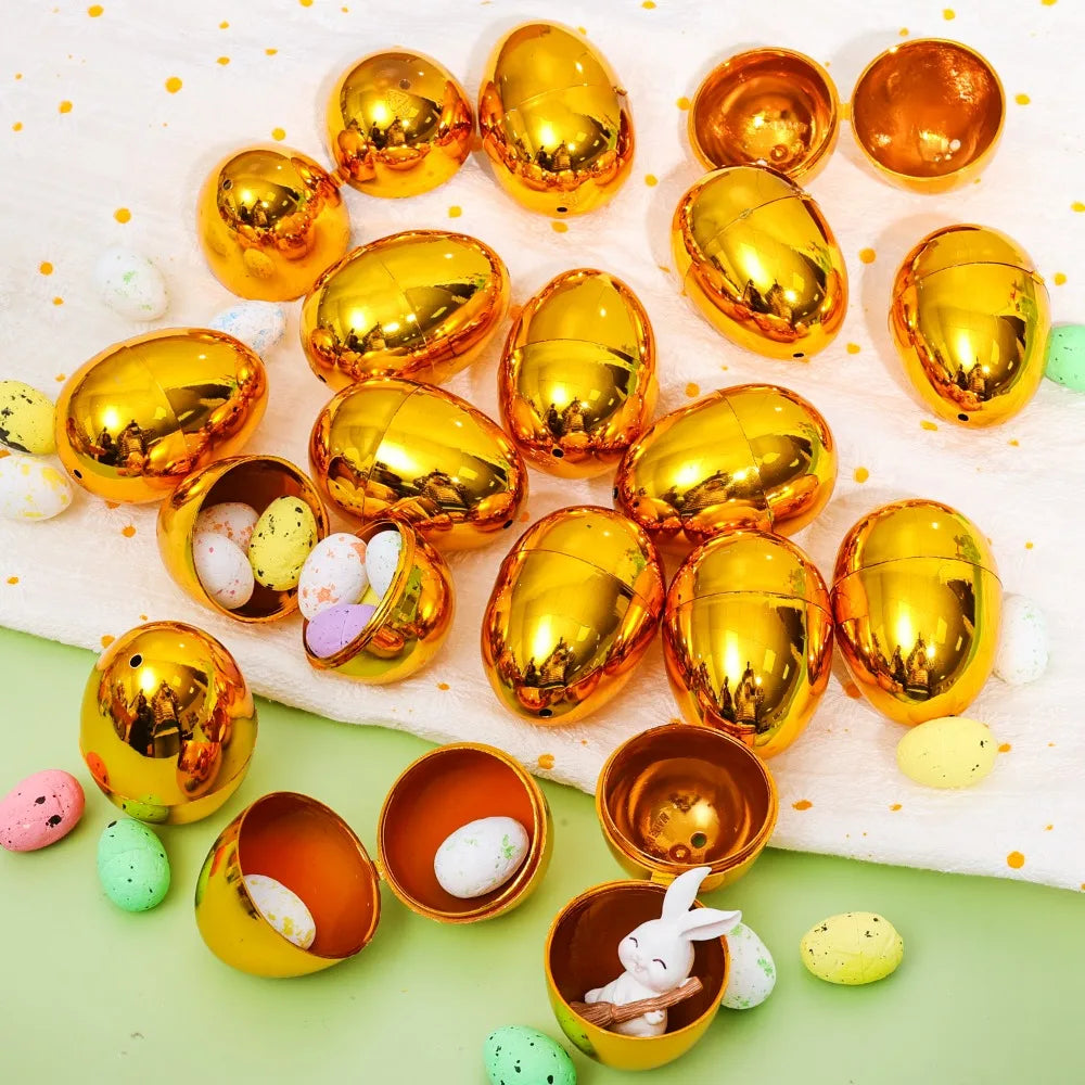 24/6PCS Easter Golden Egg Party Yard Game Prizes Supplies