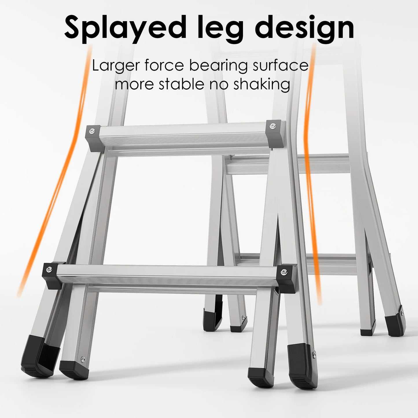 Telescoping Extension Ladder 4.8M Aluminum 150kg Max Capacity