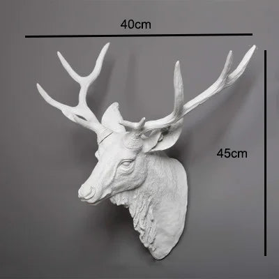Faux Deer Head 17 inch Faux Animal Head Wall Décor Handmade