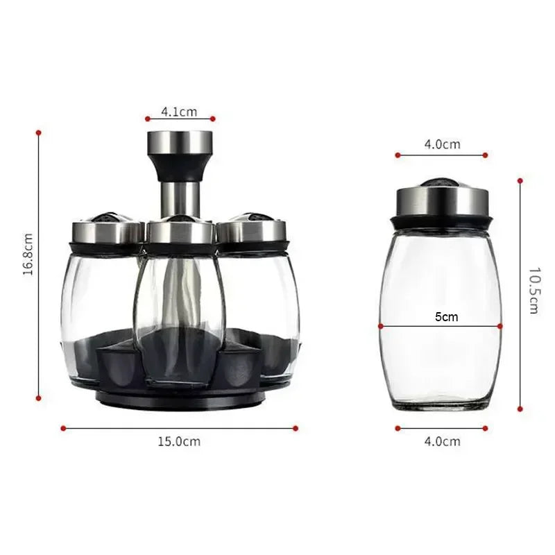 Rotating Seasoning Sugar Pepper Bottles