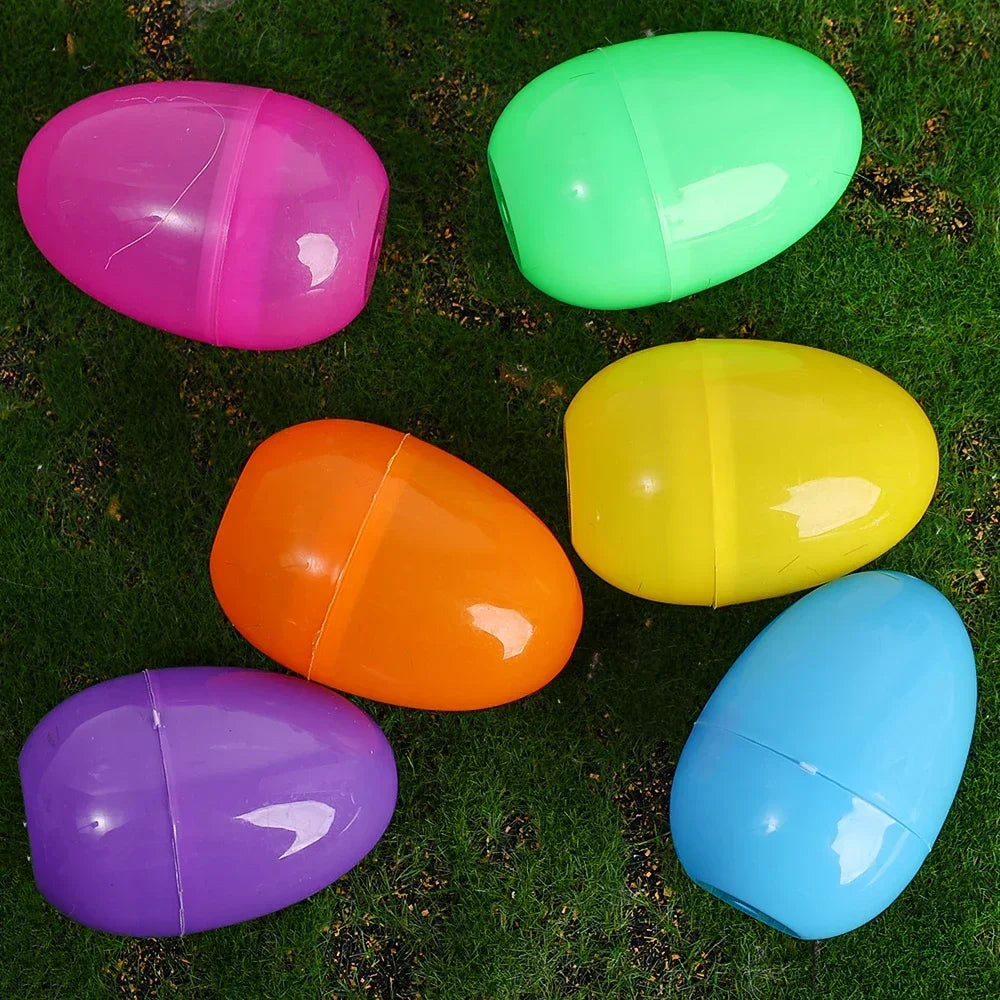 50/10PCS Easter Fillable Eggs Colorful Plastic