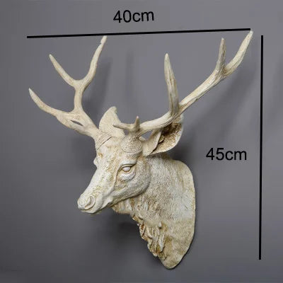 Faux Deer Head 17 inch Faux Animal Head Wall Décor Handmade