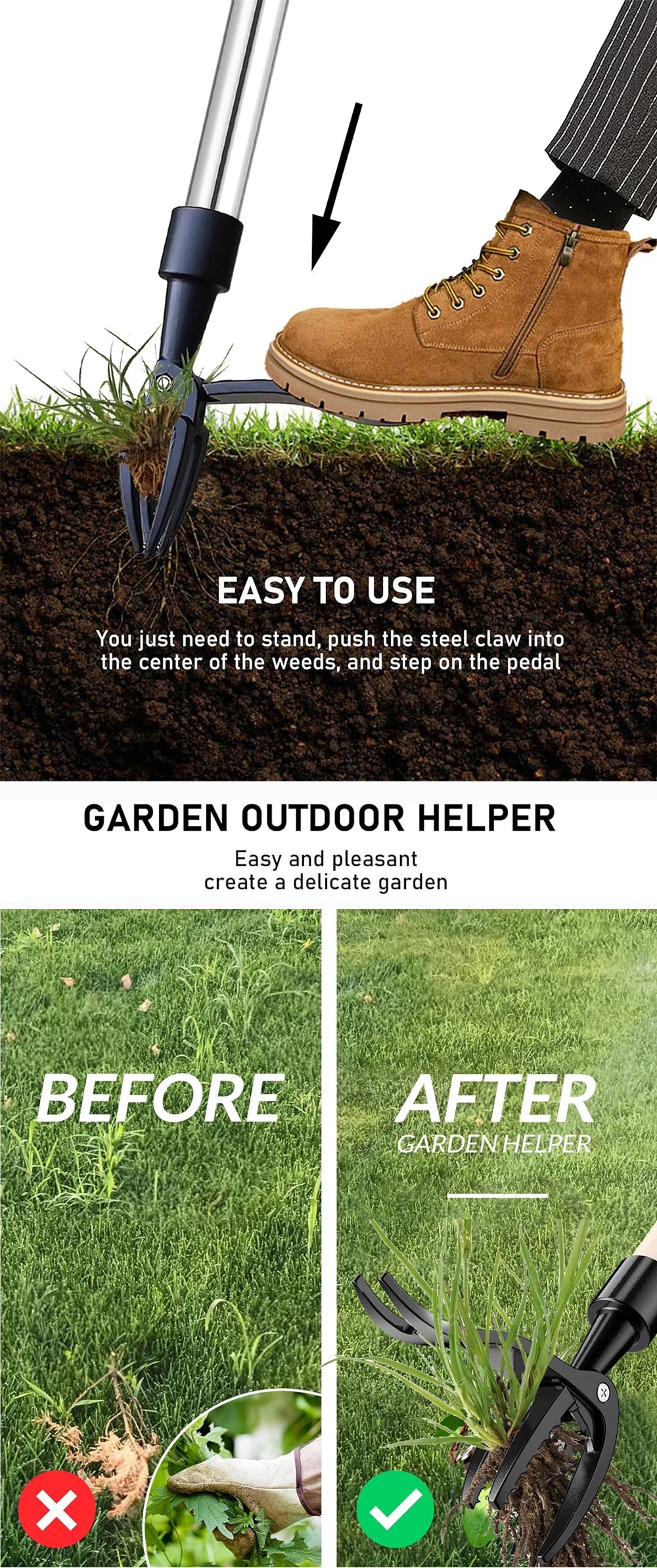 Standing Weed Puller Manual Vertical Weighing