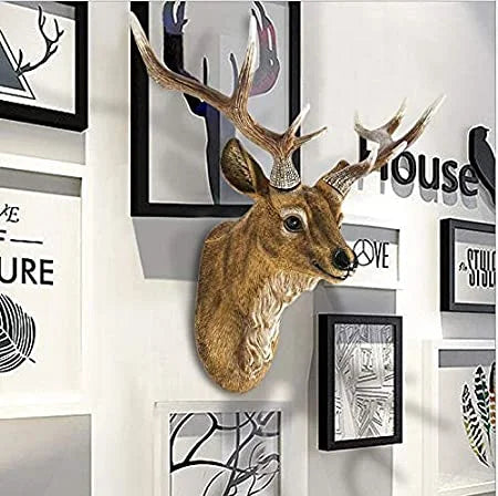 Faux Deer Head 17 inch Faux Animal Head Wall Décor Handmade