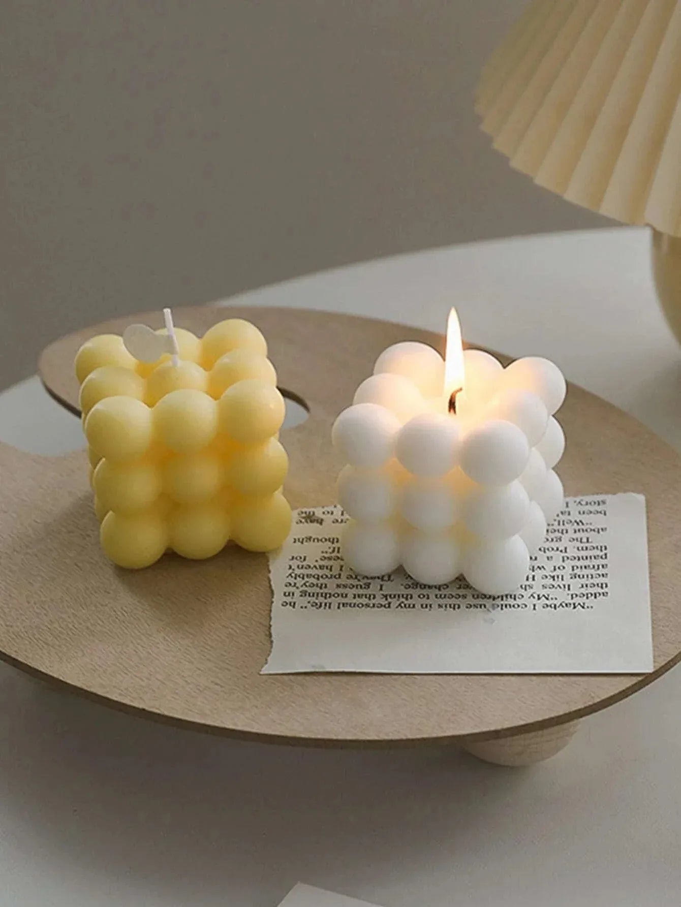 1pc Creative Ball-Shaped Soy Wax Magic Cube Aromatherapy Candle
