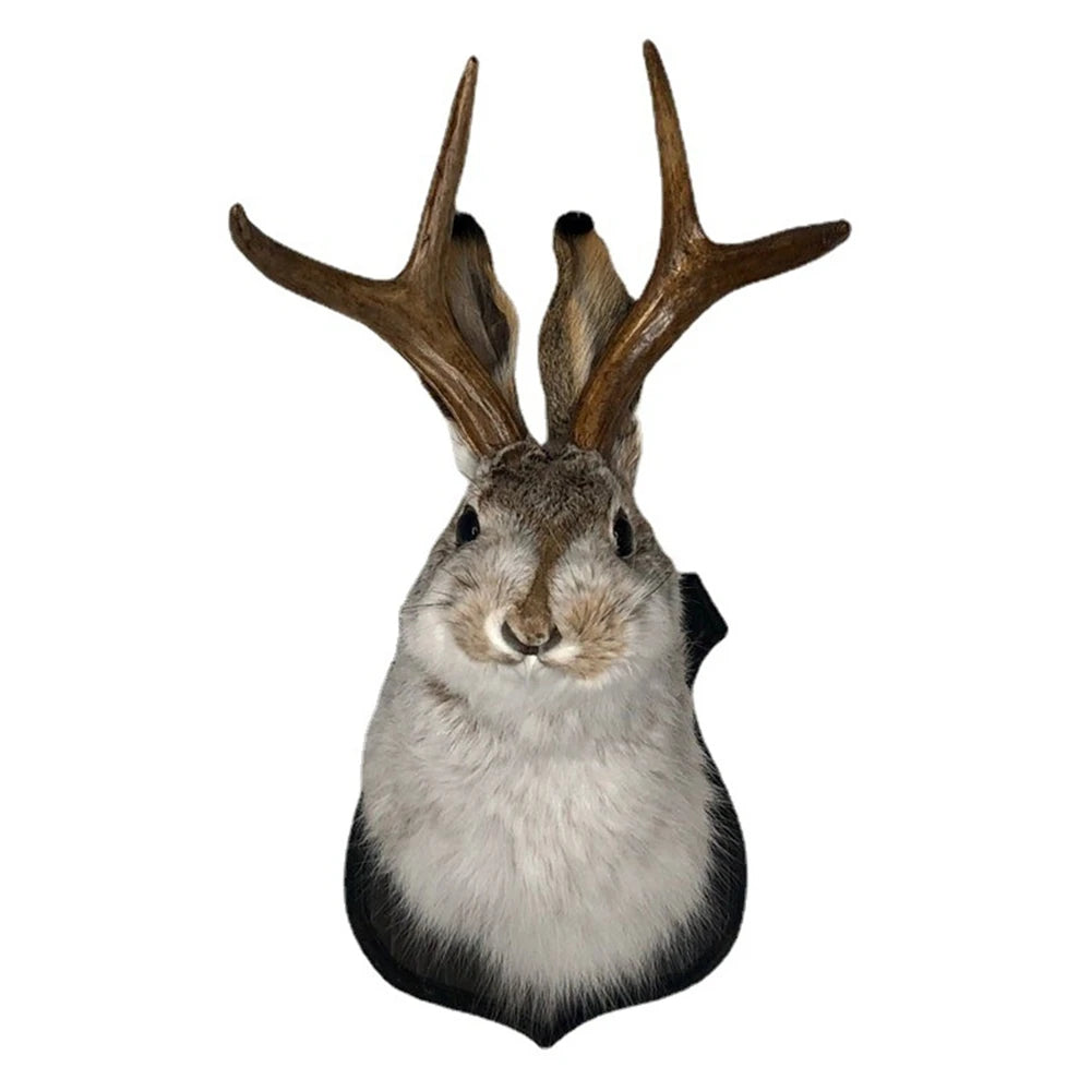 Easter Gift Bunny Head Antlers Wall Hanging Decoration