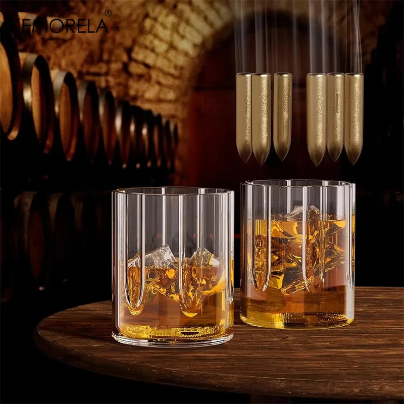 Revolver Glass Decanter Whiskey Glass Set Wine Dispenser