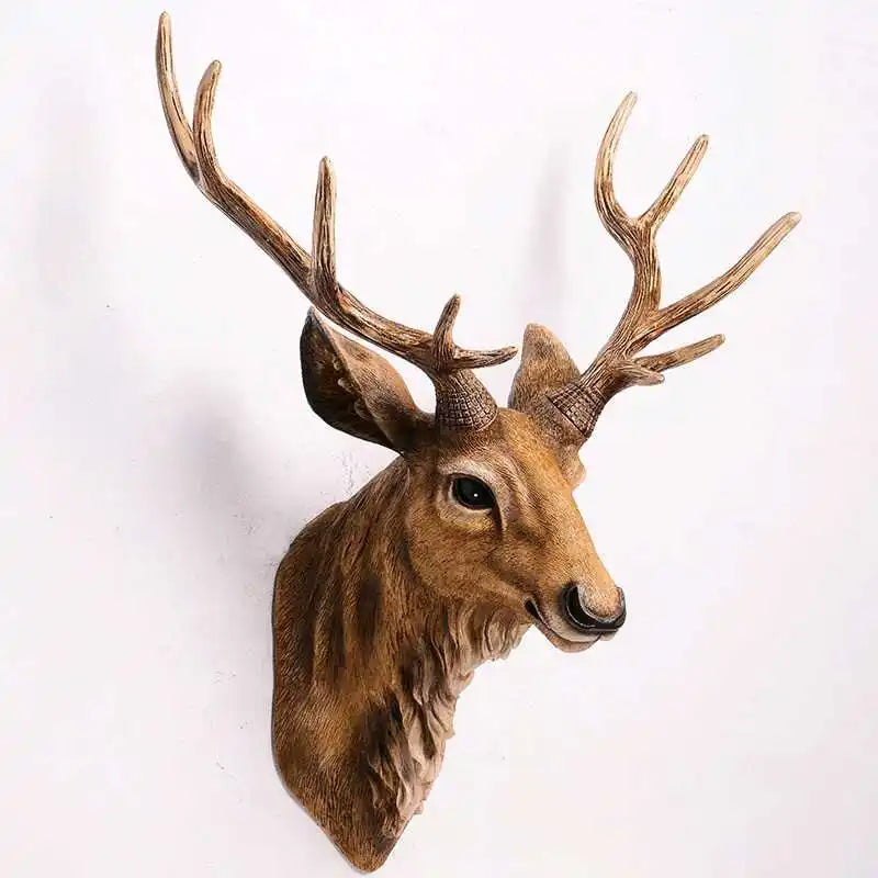 Faux Deer Head 17 inch Faux Animal Head Wall Décor Handmade