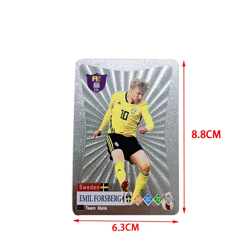 55-27PCS Football Cards Gold And Silver Limited Edition