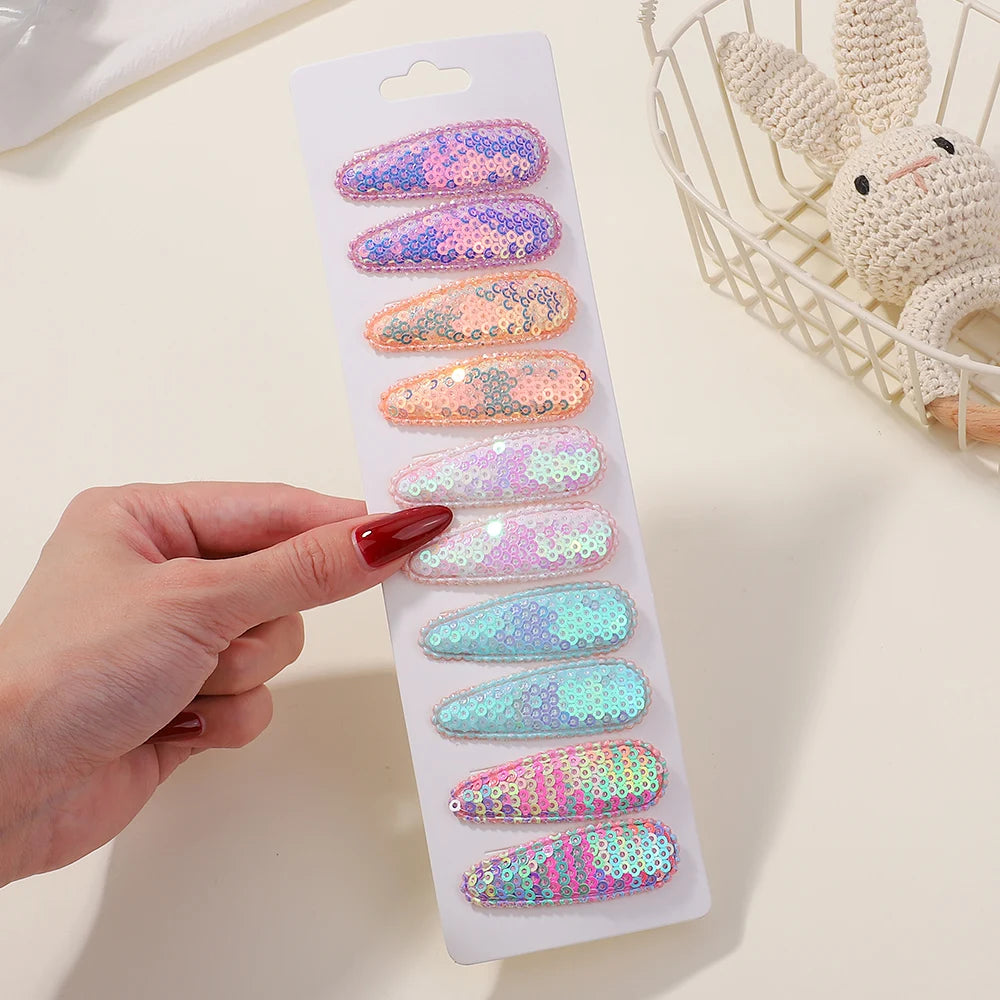 10Pcs/Set BB Hair Clips for Kids Handmade