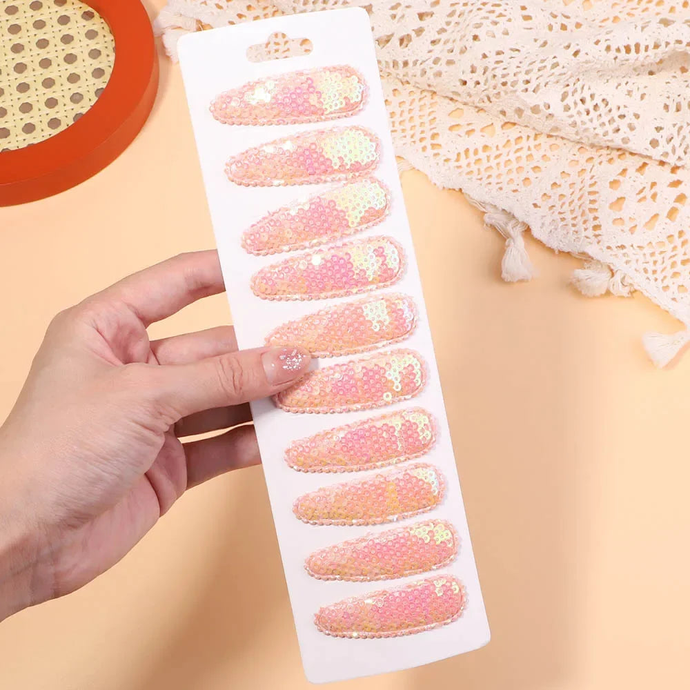 10Pcs/Set BB Hair Clips for Kids Handmade