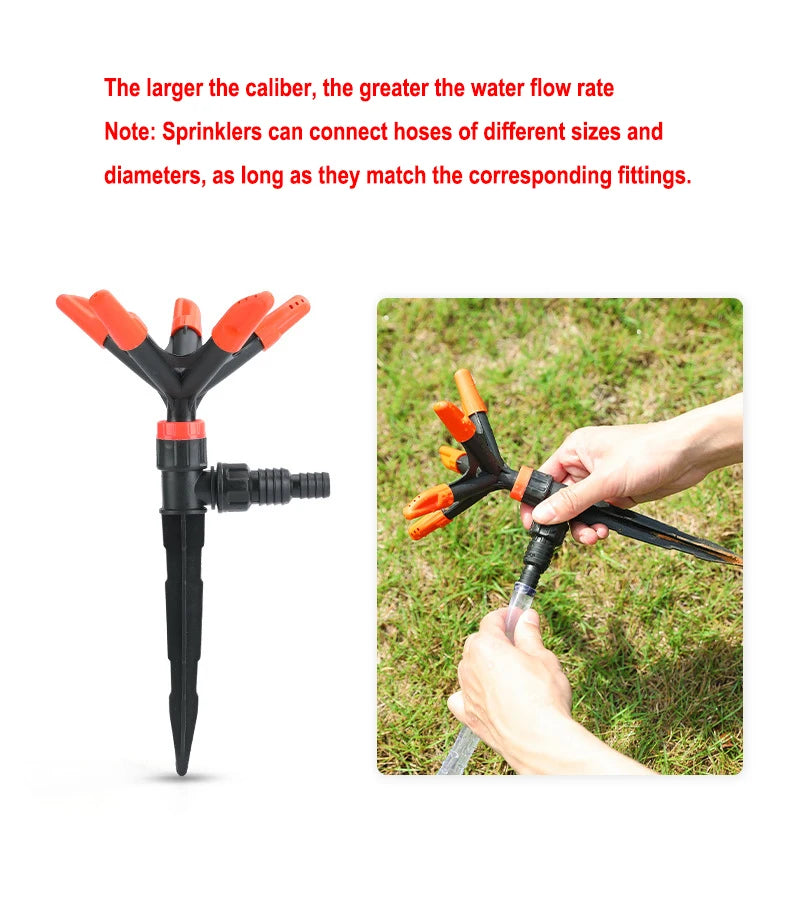 360° Rotating Pentagonal Showerhead Automatic Sprinkler