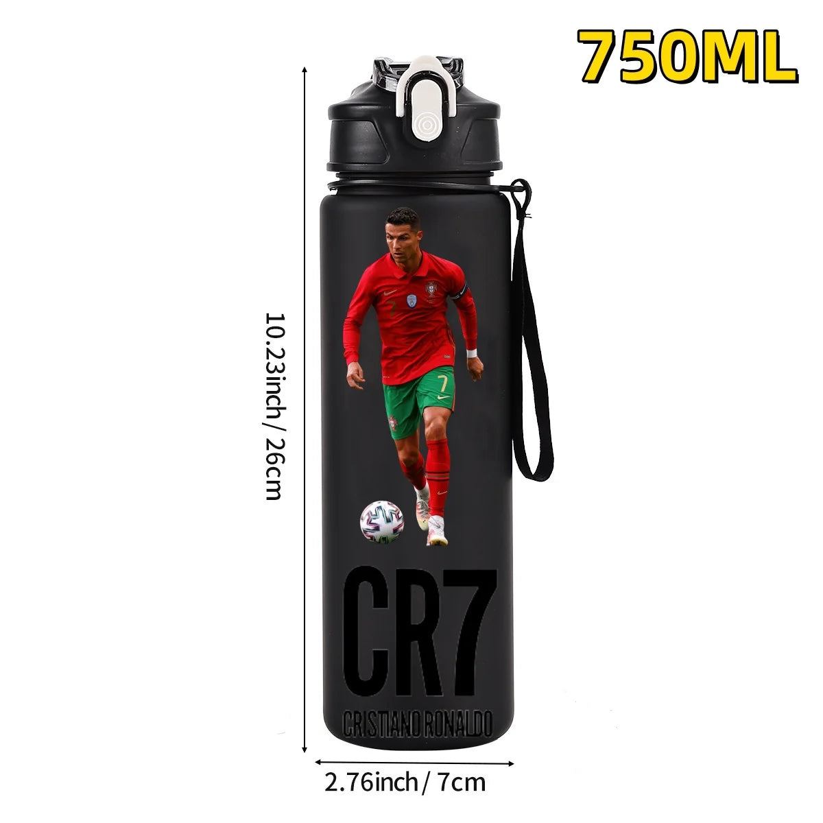 750ML Football Star Water Cup
