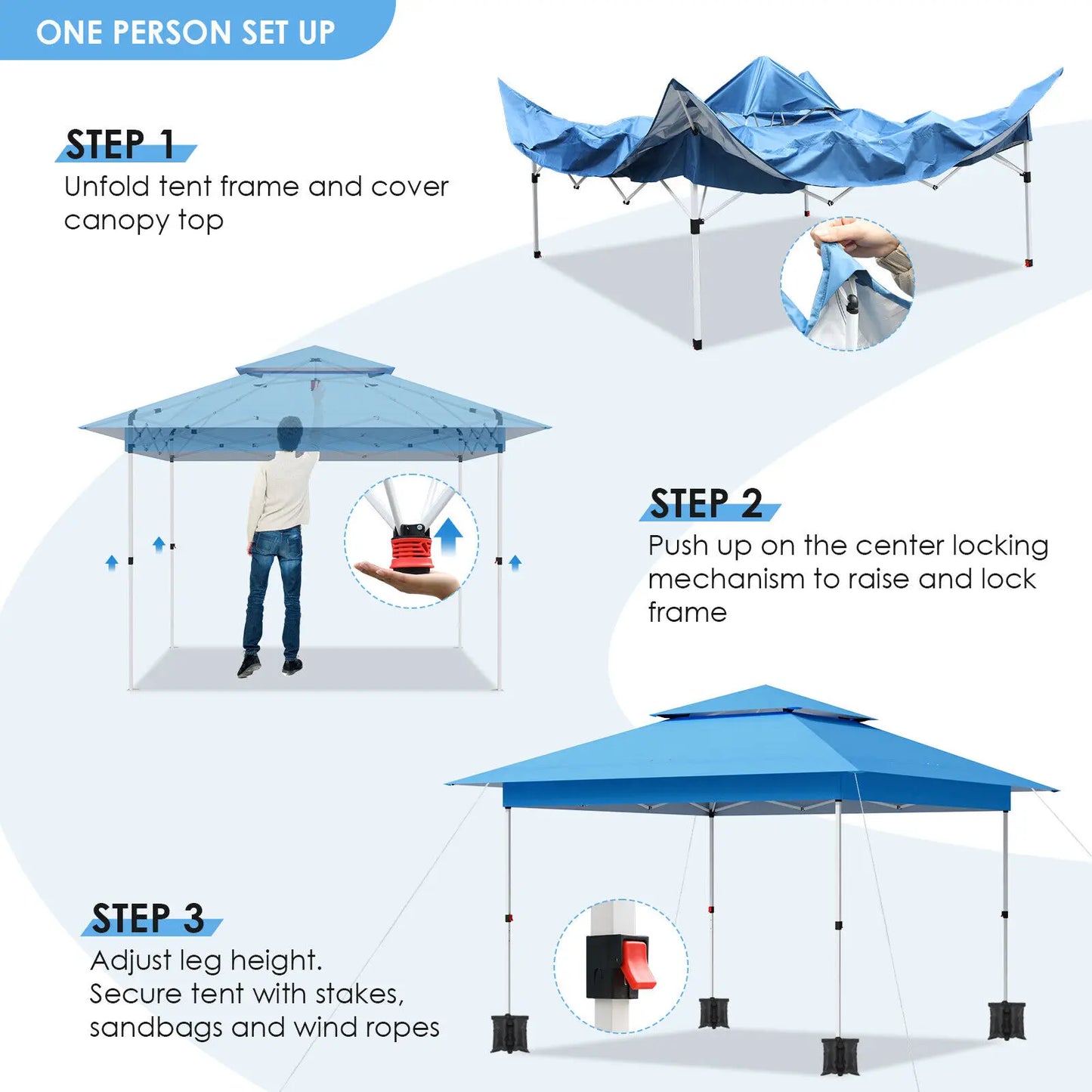 Gazebo Outdoor Pop up Canopy Tent 3.6x3.6m with Curtains and Shelter for Patio