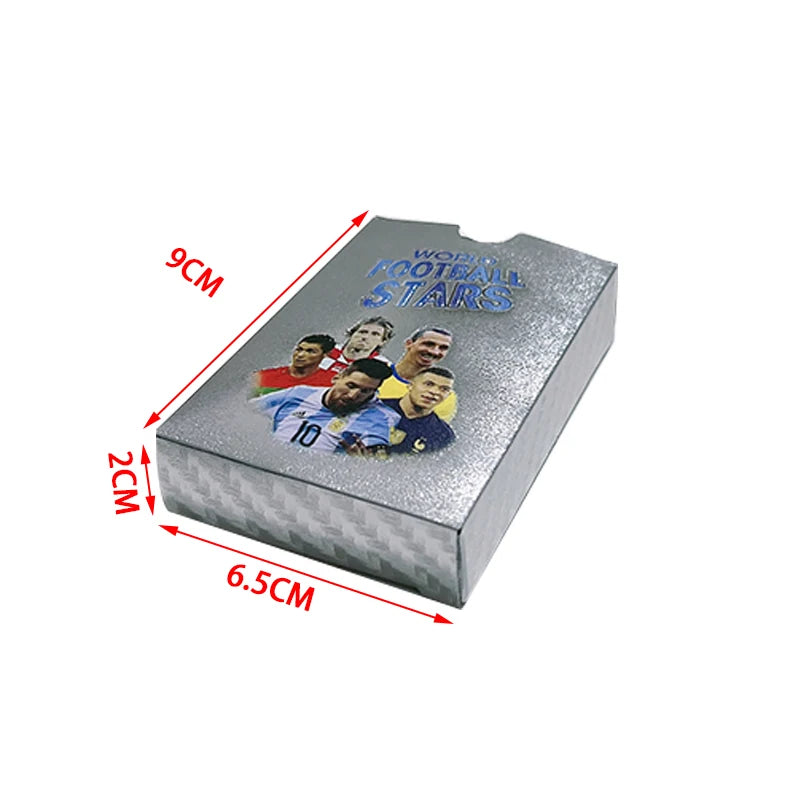 55-27PCS Football Cards Gold And Silver Limited Edition
