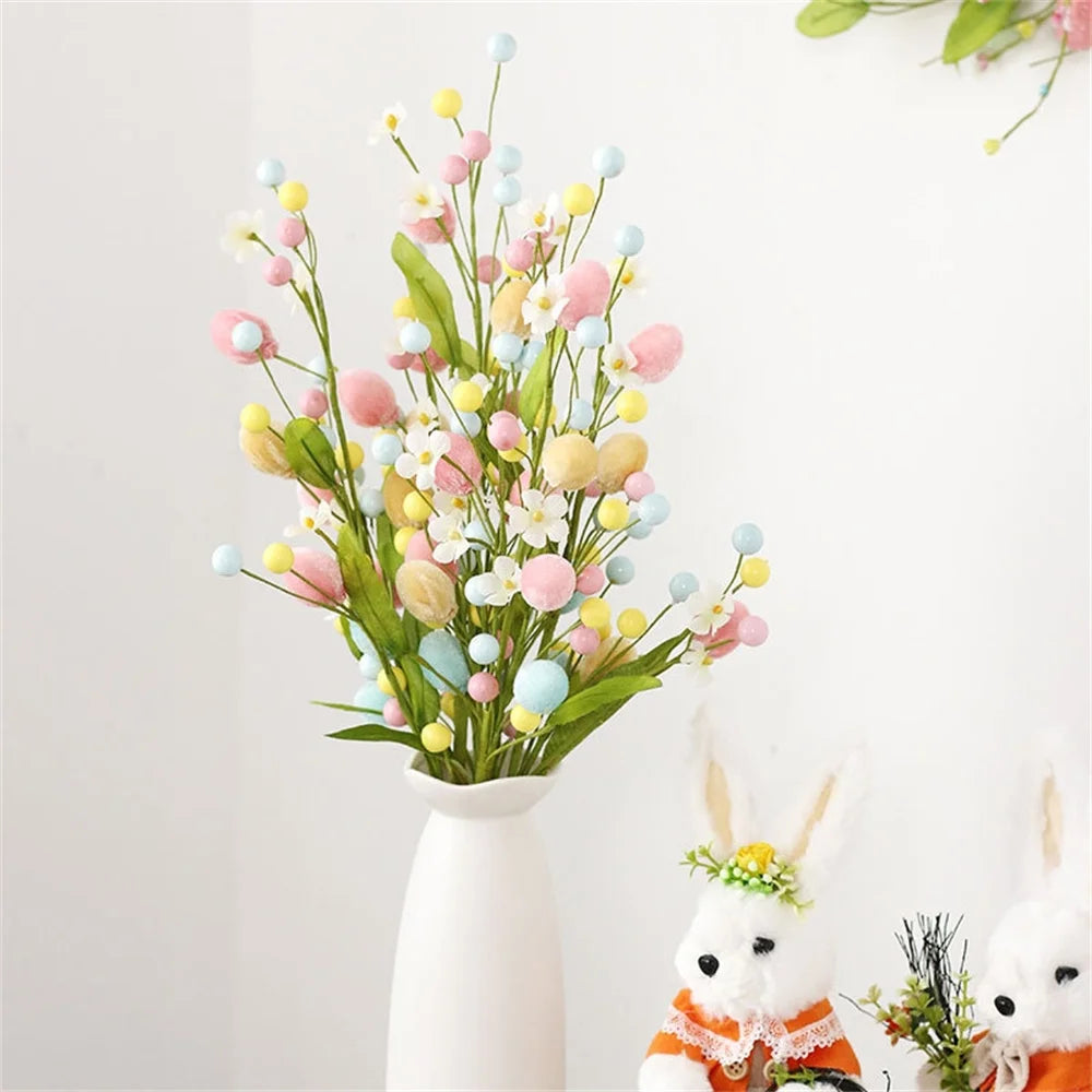 Easter Egg Tree Branch Fake Plant Happy Easter Decor