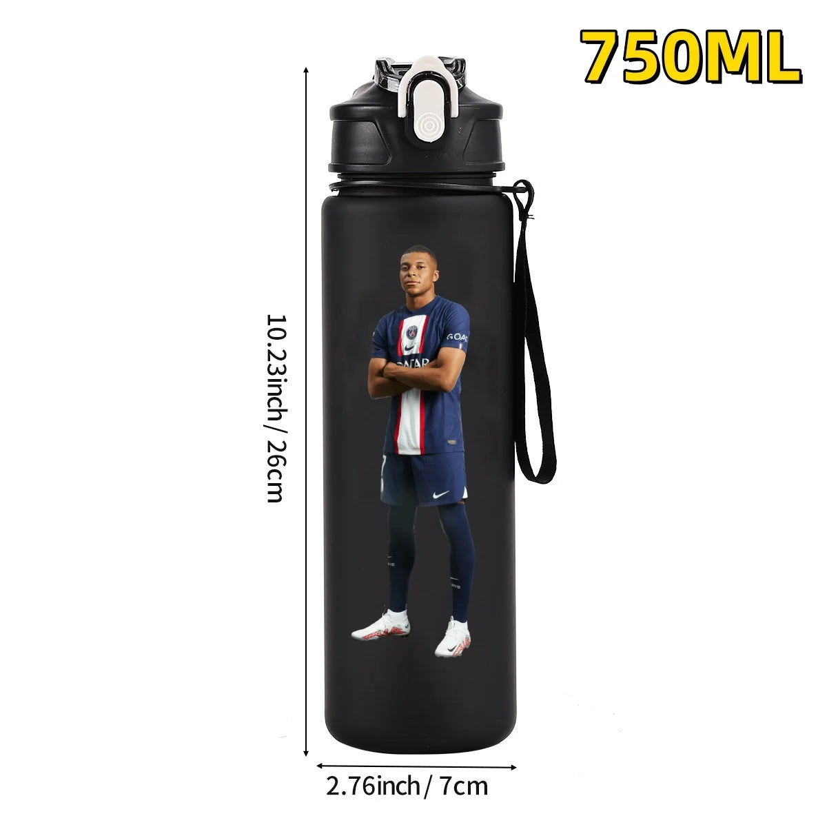 750ML Football Star Water Cup