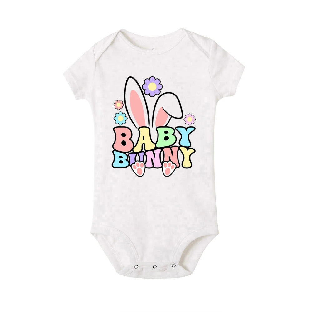 Dad Mom Sis Bro Baby Buuny Printed Shirts Easter Party Family