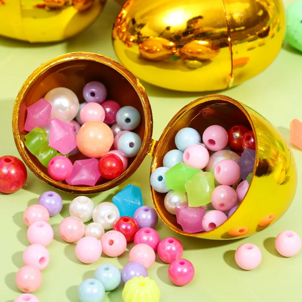 24/6PCS Easter Golden Egg Party Yard Game Prizes Supplies