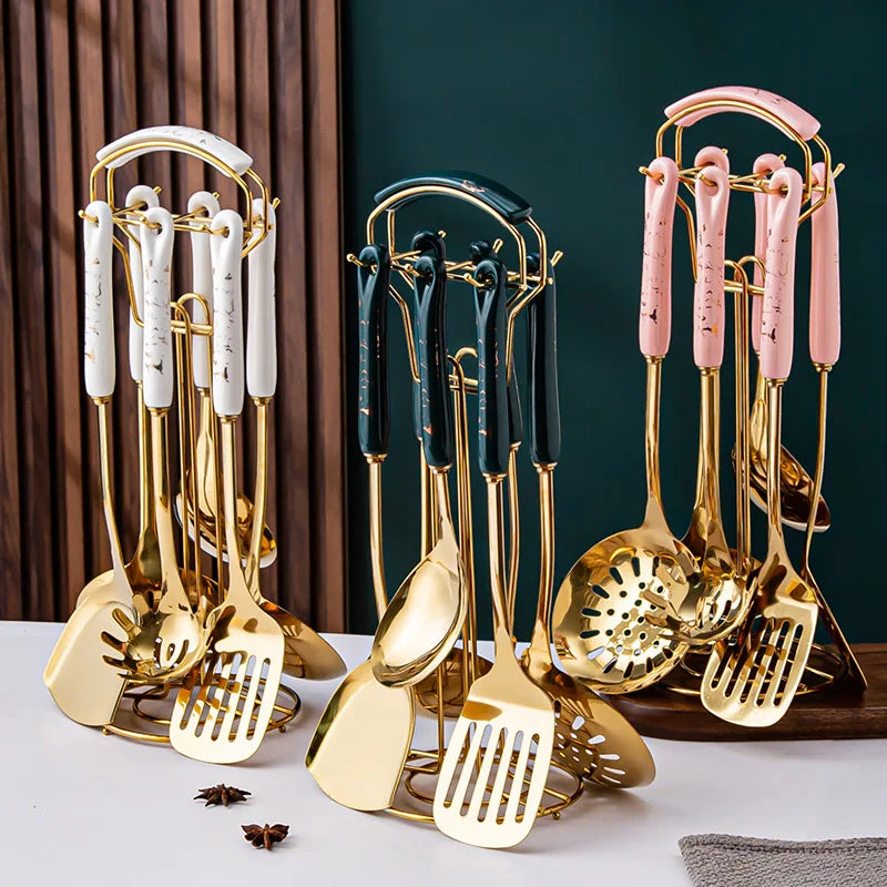 7pcs stainless steel set cooking