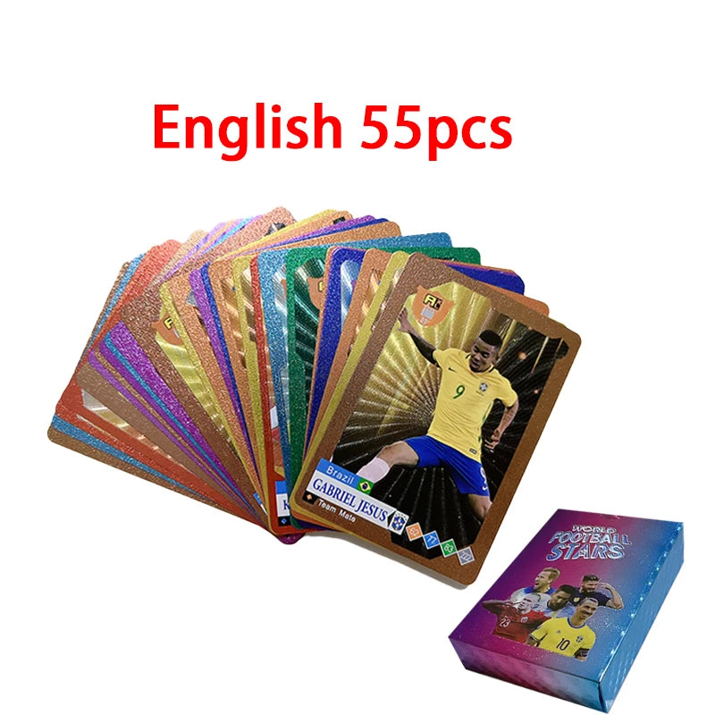 55-27PCS Football Cards Gold And Silver Limited Edition