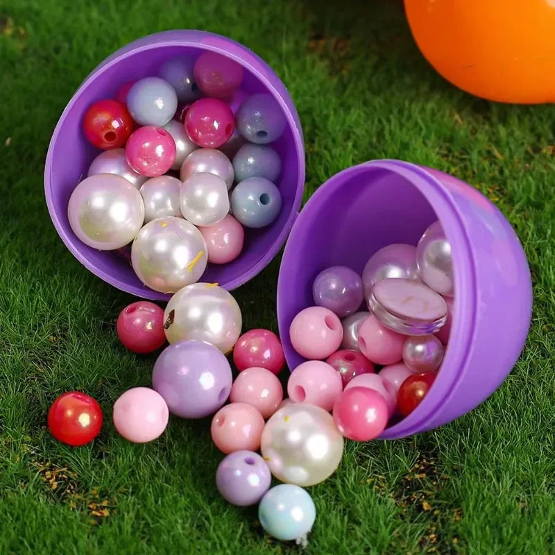 50/10PCS Easter Fillable Eggs Colorful Plastic