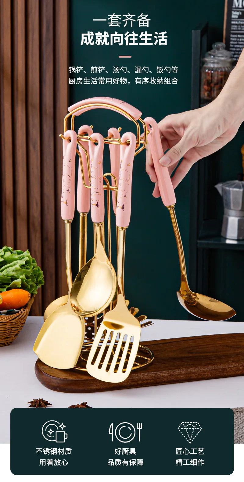 7pcs stainless steel set cooking