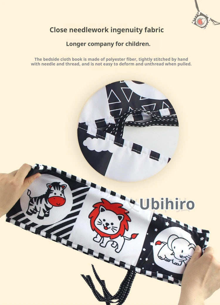 Baby visual stimulation card black and white high contrast