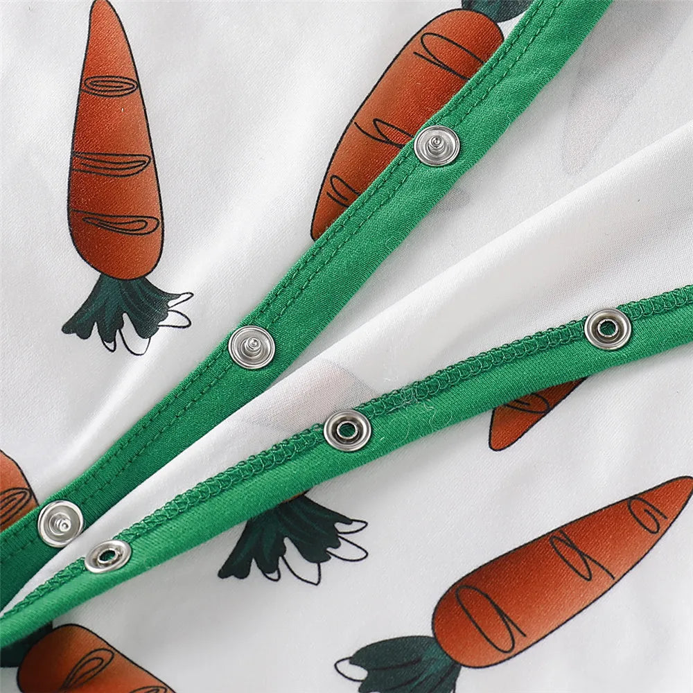 0-18M Baby Easter Clothes Cute Carrot Printed Jumpsuit