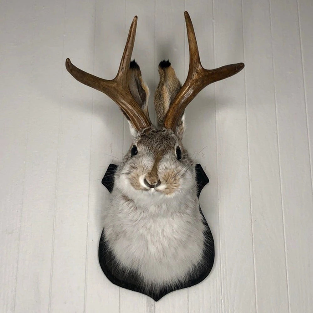 Easter Gift Bunny Head Antlers Wall Hanging Decoration
