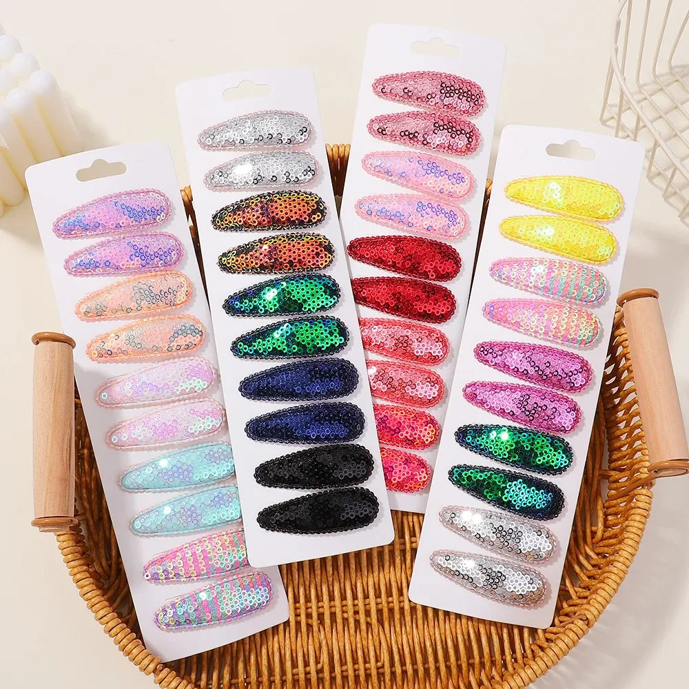 10Pcs/Set BB Hair Clips for Kids Handmade