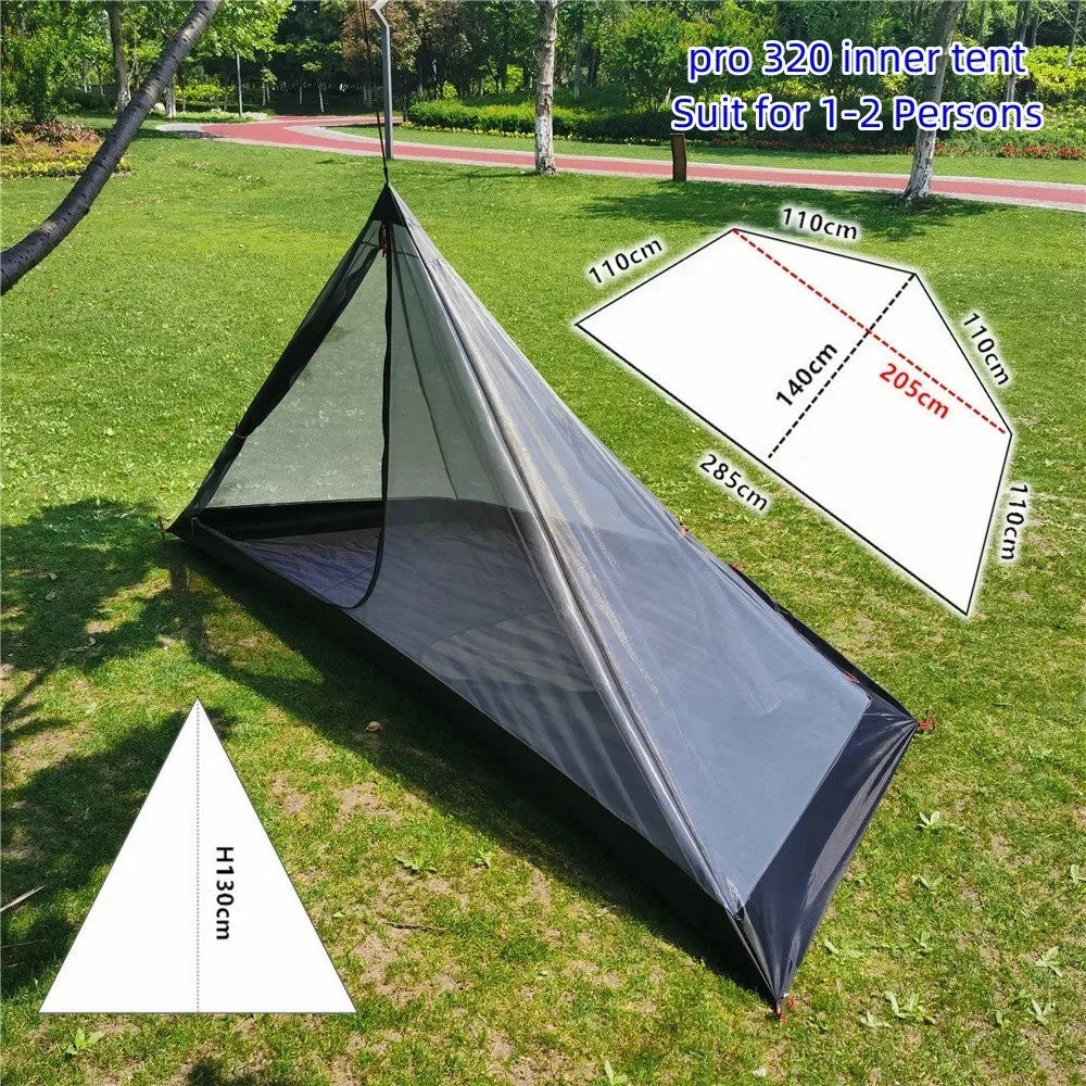 320/400 Pyramid Teepee Mest Tent Ultralight Outdoor Mosquito Net