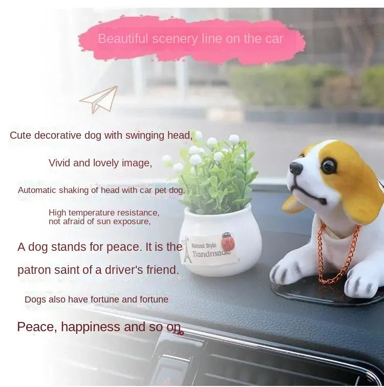 Car decoration shaking head dog
