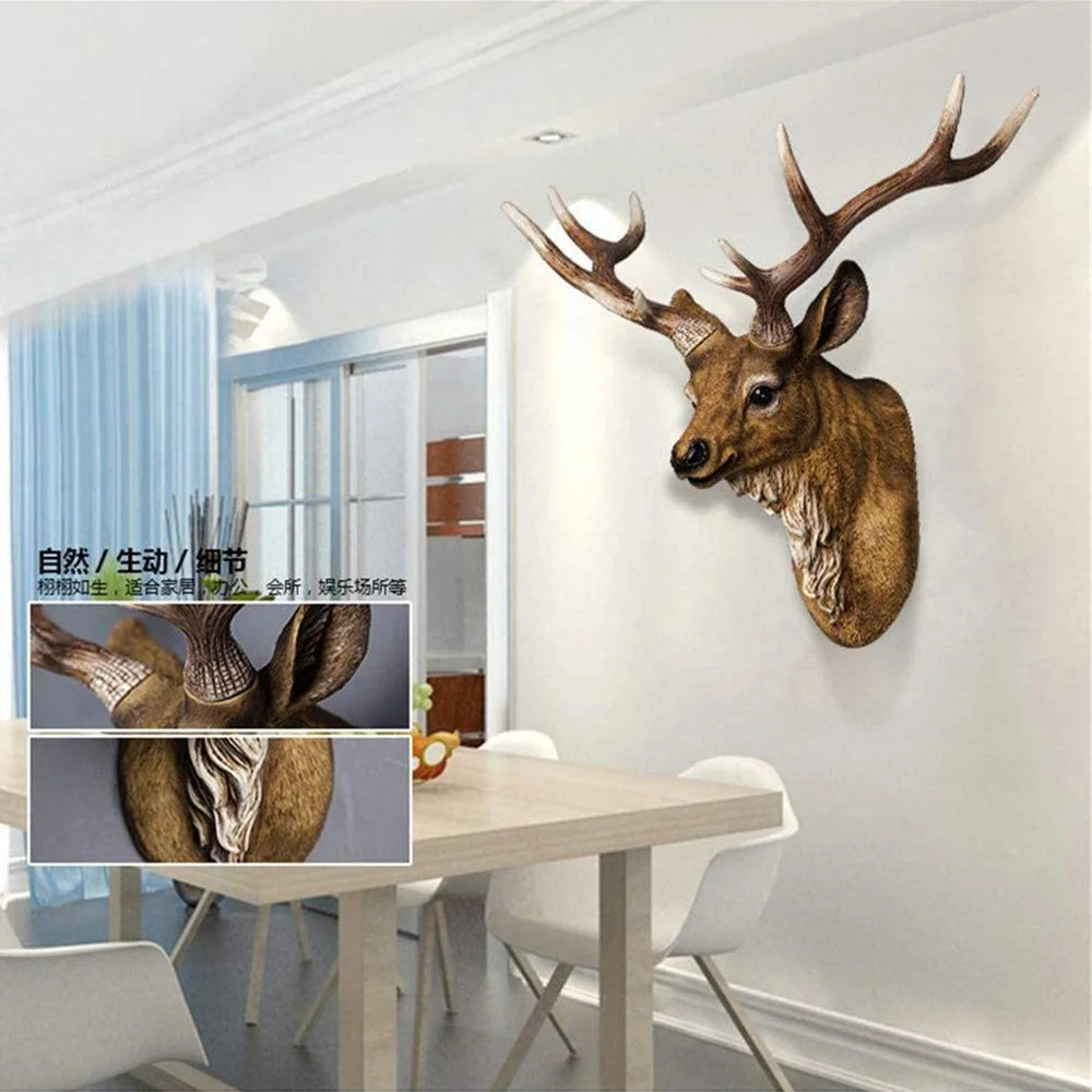 Faux Deer Head 17 inch Faux Animal Head Wall Décor Handmade