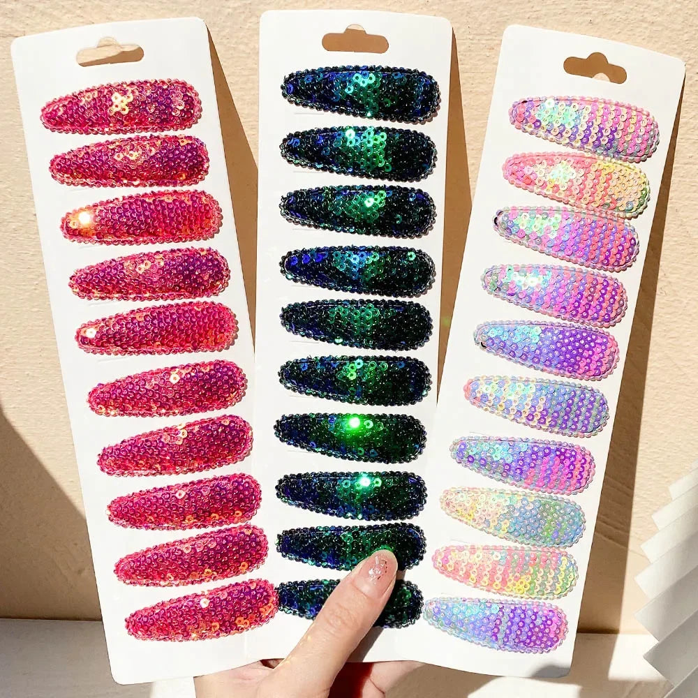 10Pcs/Set BB Hair Clips for Kids Handmade