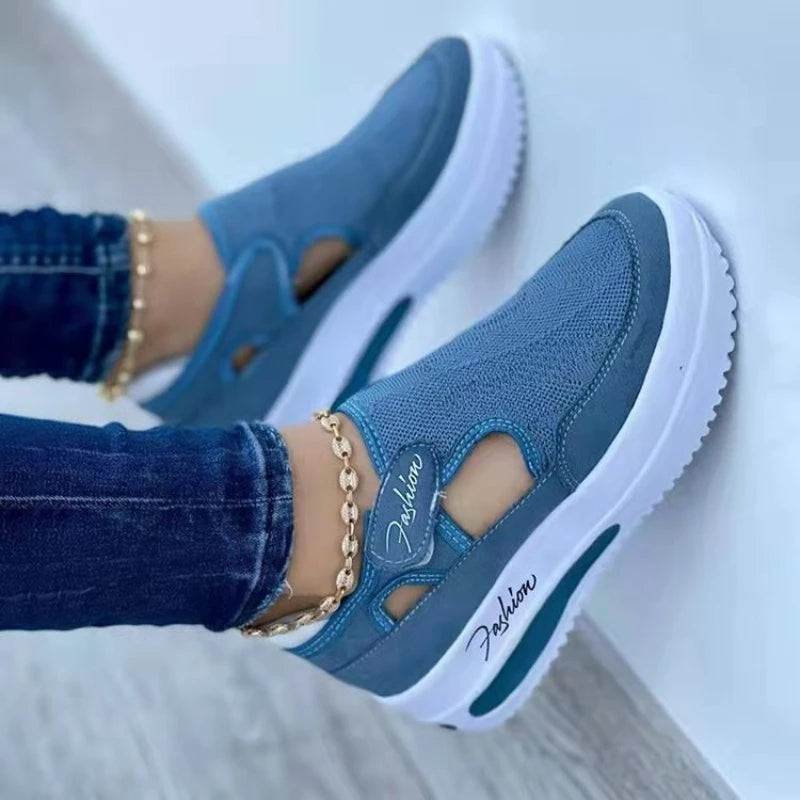 Red Casual Shoes Women Breathable