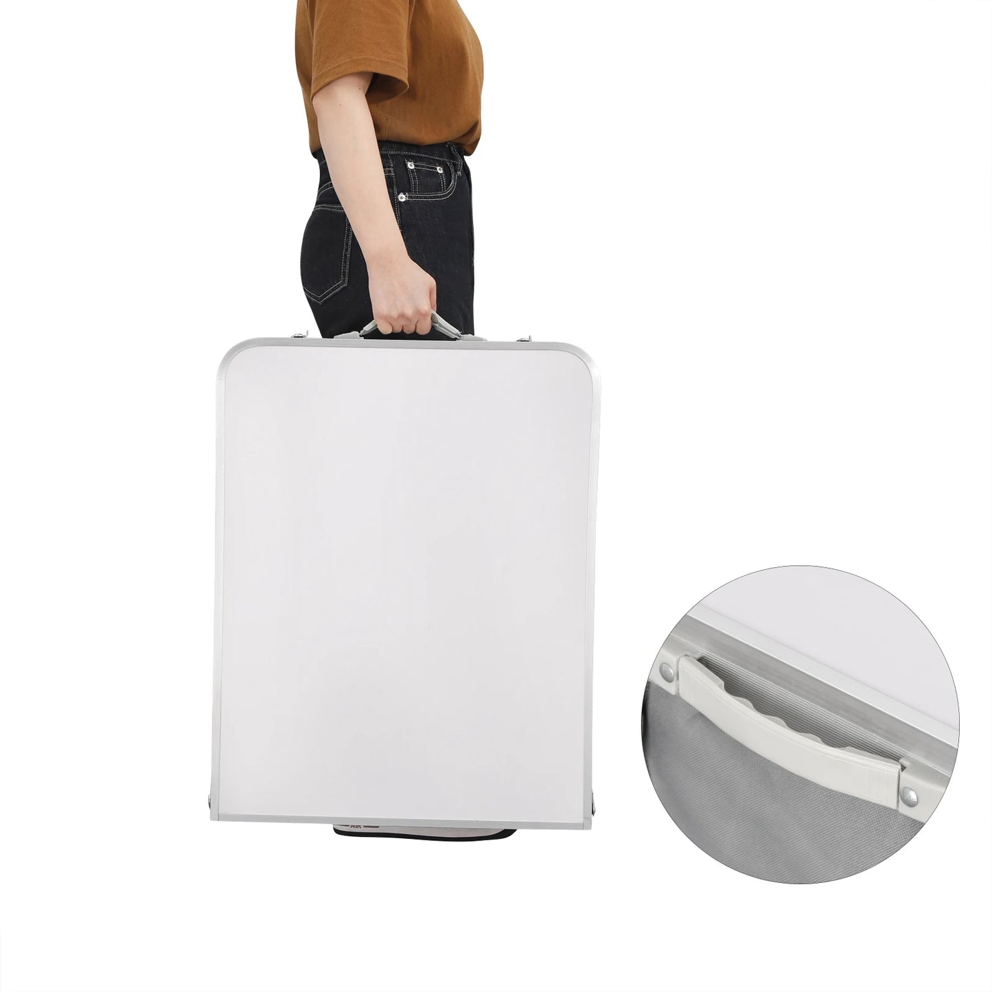 Folding Picnic Table Aluminum Suitcase Table with Storage Bag