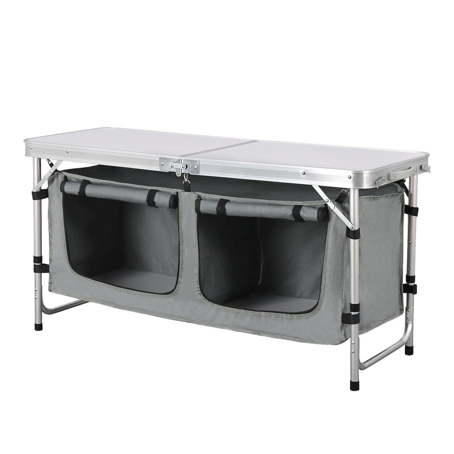 Folding Picnic Table Aluminum Suitcase Table with Storage Bag